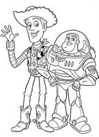 kolorowanki Toy Story Disney, Buzz Astral i Chudy, malowanki do wydruku numer  1